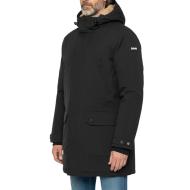 Parkas Noir Homme Schott Parka Fixe Doublee Sherpa pas cher