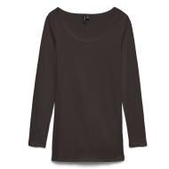 T-shirt Marron Femme Vero Moda Maxi My Ls Soft vue 3