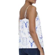 Débardeur Blanc/Bleu Femme JDY Ada vue 2