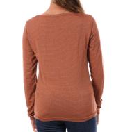 Camiseta de mujer a rayas marrones Pieces Tamara ver 2