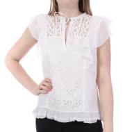 Blouse Écru à Dentelle Femme French Connection Dayton pas cher