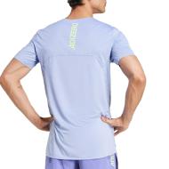 T-Shirt Bleu/Mauve Homme Adidas Adizero Tee vue 2
