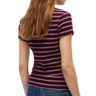 Tommy Hilfiger Women’s Slim-Fit Bordeaux/Pink T-shirt Photo of the Espace des Marques %store% store - view of %key%