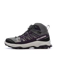 Zapatillas de senderismo grises/negras para mujer Salomon Thundercross barato