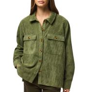 Women’s Green Pieces Corduroy Overshirt