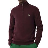 Pull 1/4 Zip Bordeaux Homme Lacoste Regular