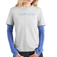 Graues Damen-T-Shirt von Calvin Klein Jeans Varsity