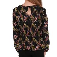 Vero Moda Lova Girl's Black Patterned Long Sleeve T-Shirt Photo of the Espace des Marques %store% store - view of %key%