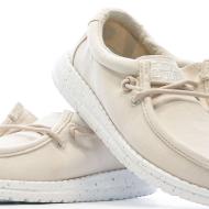 Beige Girl's Shoes Hey Dude Wally Youth Slub Canvas Photo of the Espace des Marques %store% store - view of %key%
