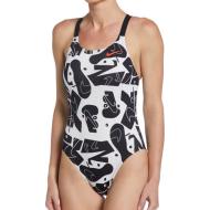 Nike Fast Back Badeanzug Schwarz Damen günstig