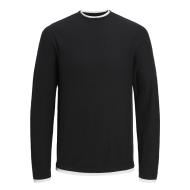Jack & Jones Twinn Knit Neck Jungen Pullover Schwarz Ansicht 2