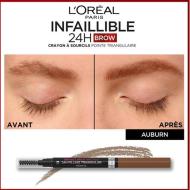 Lápiz de cejas L'Oréal Paris Infaillible Brows 12H 5.23 Auburn ver 2
