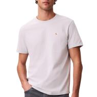 T-Shirt Gris Clair Homme Calvin Klein Jeans Badge L4G