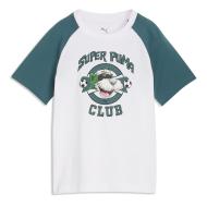 Weiß/Blaues Puma Super Graphic T-Shirt für Jungen günstig