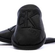 Women's Black Slippers Calvin Klein Jeans Slipper Satin Moire Photo of the Espace des Marques %store% store - view of %key%