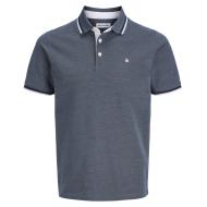 Polo Bleu chiné Homme Jack & Jones Paulos vue 3