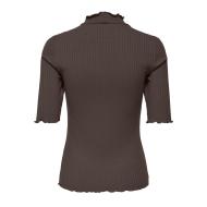 T-Shirt Marron Foncé Femme JDY Fransiska vue 2