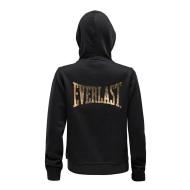Sudadera negra con capucha Everlast Leland para mujer ver 2