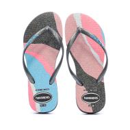 Chanclas negras y rosas para mujer Havaianas Slim Palette Glow ver 3