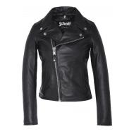 Perfecto Negro Mujer Schott LCW8614 barato