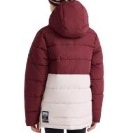 Chaqueta de esquí burdeos/rosa para niña O'Neill Originals Puffer ver 2