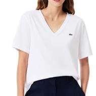 T-Shirt Blanc Femme Lacoste Relaxed