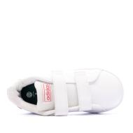 Baskets Blanc/Rose Bébé/Fille Adidas Advantage Cf vue 4