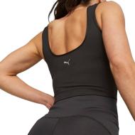 Camiseta de tirantes negra de mujer Puma Contour Tank ver 2