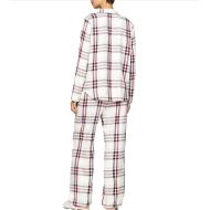Weißer karierter Damenpyjama von Tommy Hilfiger Heritage Ansicht 2
