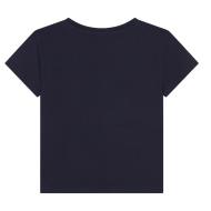 Camiseta azul marino para niña Billieblush U20482 ver 2