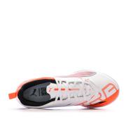 Chaussures de football Blanches/Oranges Garçon Puma Ultra 5 Play vue 4