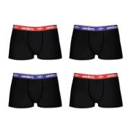 Juego de 4 calzoncillos bóxer Umbro CLASS4 negro/azul/rojo para hombre ver 2