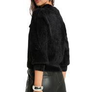 Morgan DOMI Women's Black Zipped Cardigan Photo of the Espace des Marques %store% store - view of %key%