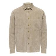 Camisa de terciopelo acanalado beige para hombre de Only & Sons Corduroy barato