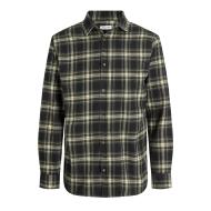 Jack & Jones Shua Boy's Black Checkered Shirt Photo of the Espace des Marques %store% store - view of %key%