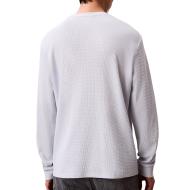 Weißes Herren-Sweatshirt von Calvin Klein Jeans mit Waffel-Aufnähern Ansicht 2