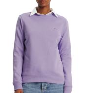 Sweatshirt Violett Damen Tommy Hilfiger Flag Crew DW0DW19959