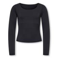 T-Shirt Manches Longues Noir Fille Kids ONLY Kogea vue 2