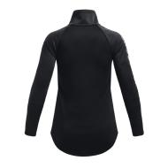 Camiseta negra de manga larga Under Armour Tech Graphic Half Zip para niña ver 2