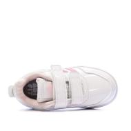 Zapatillas blancas/rosas para niña Adidas Tensaur ver 4