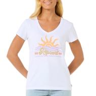 Rip Curl Cala Camiseta blanca de mujer barato