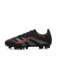 Chaussures de football Noires/Rouges Garçon Adidas Predator pas cher