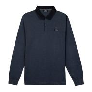 Polo de manga larga azul marino para hombre TBS PEKANPOLS