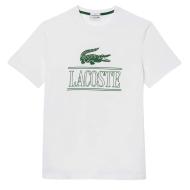 T-shirt Blanc Mixte Lacoste TH1218 pas cher