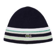 Lacoste men's navy/white/green beanie flour affordable