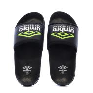 Claquettes Noires/Vertes/Blanches Garçon Umbro Tilio vue 3