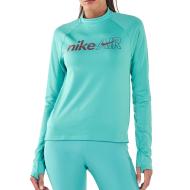 T-shirt Turquoise Femme Nike Midlayer pas cher