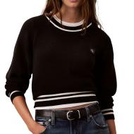 Pull Noir Femme Calvin Klein Jeans Woven Label