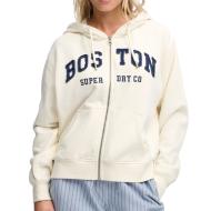 Sweat Zippé Écru Femme Superdry Ziphood pas cher