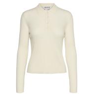 Women's long-sleeved polo shirt ecru Vero Moda Mohana Photo of the Espace des Marques %store% store - view of %key%